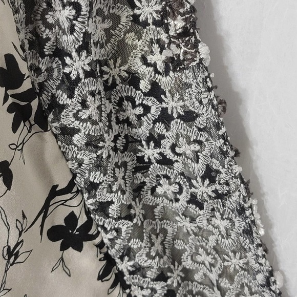 Jones New York Lace Mesh Bow 2 Hook Blazer Black/Cream 14P - Picture 10 of 12